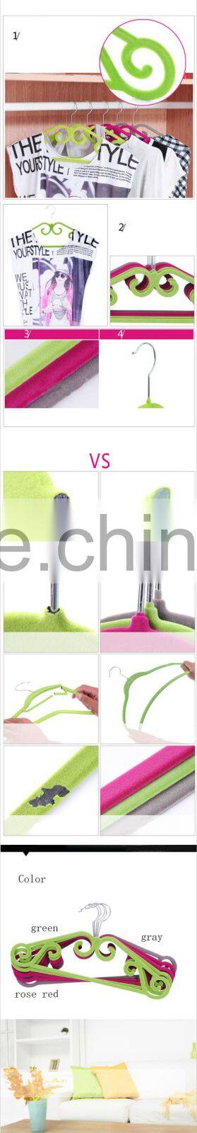 Non Slip Slim Clothes Hangers Velvet Flocking Closet Coat Organizer Housewarming