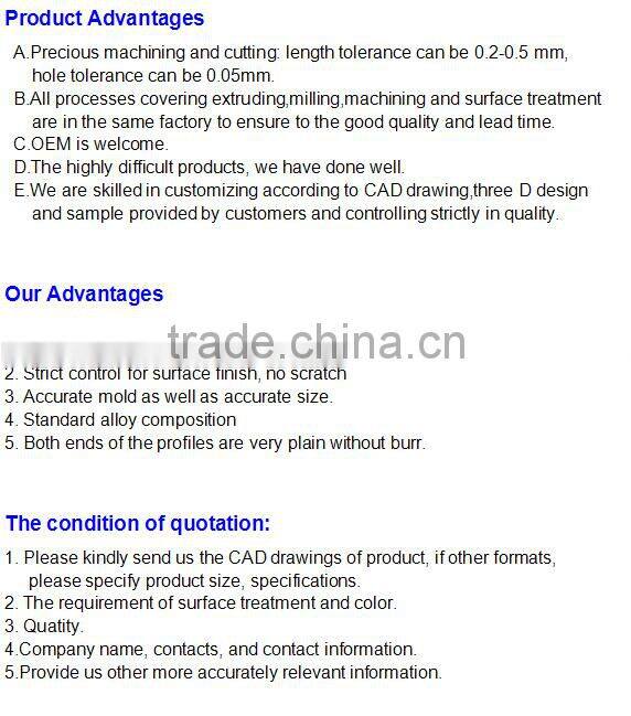 anodizing Aluminum triangular profiles/Triangular aluminum tube tubing