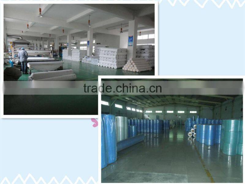 PE film laminated with PP nonwoven fabrics/PP+PE nonwoven fabric