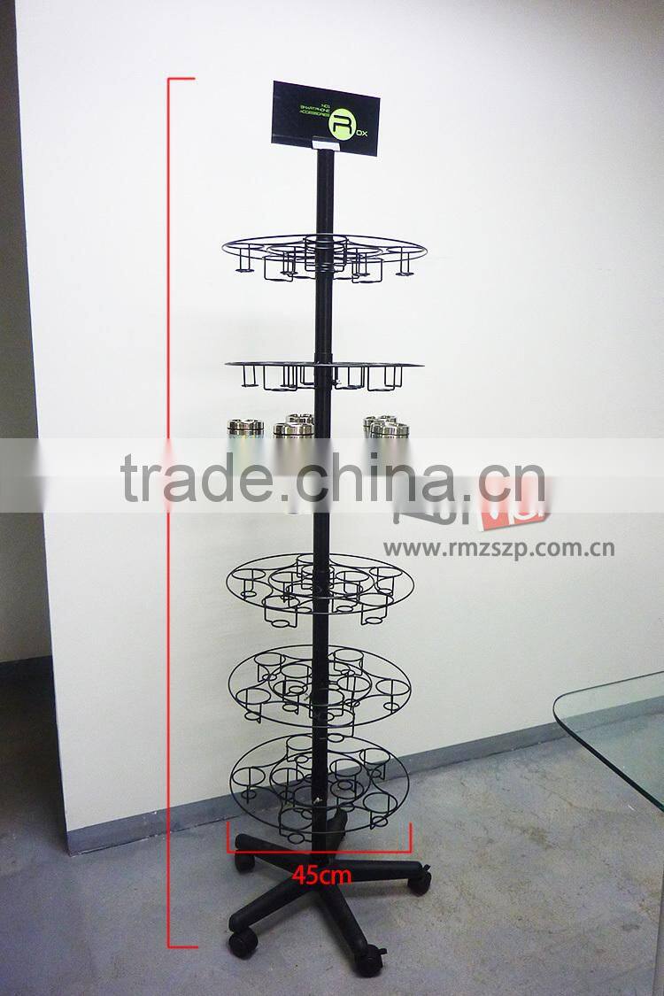 Revolving black iron cup hanging rack