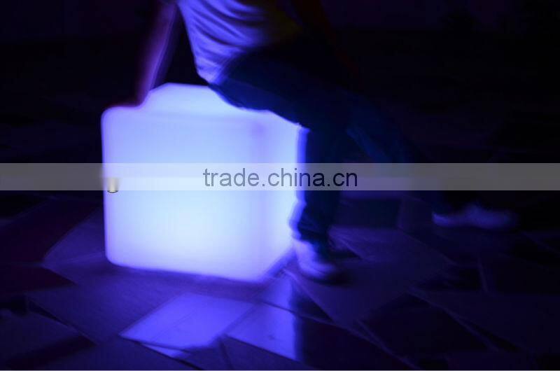 50cm large size RGB outdoor LED cubic sofa