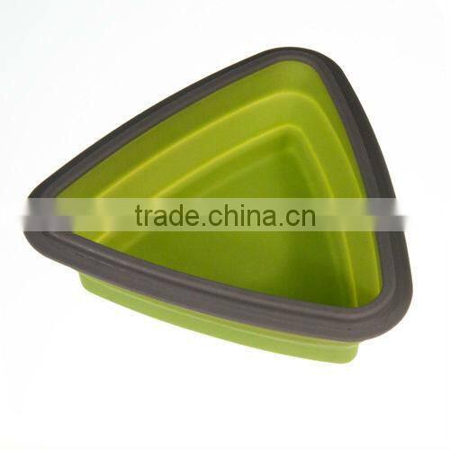 2014 hot sales Fold silicone bowl with lid