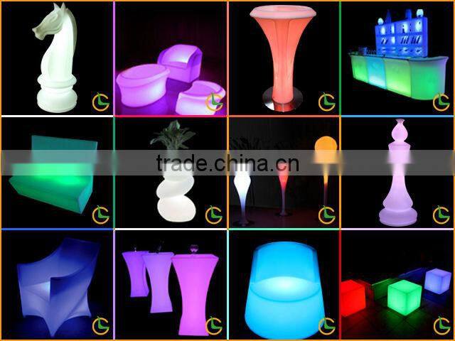 Small Plastic Round LED Table/Cube Seat LGL27-2141