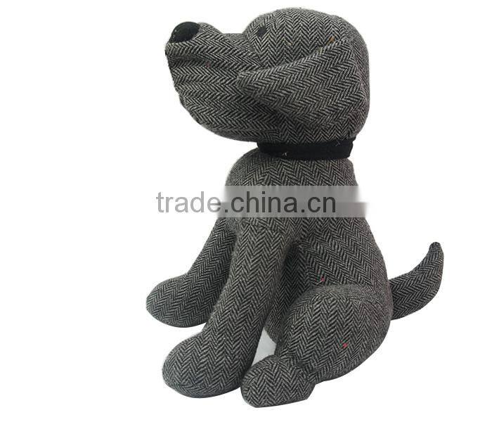 Store More Simple Design Grey Stripe Sand Stuffed Dog Door Stops