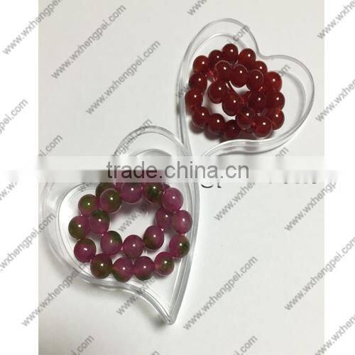 Cleverish portable cute transparent heart-shaped plastic storage jewelry wedding box kit