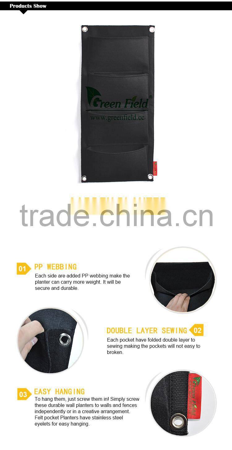 Urban garden vertical living wall planter bags waterproof hanging grow bag