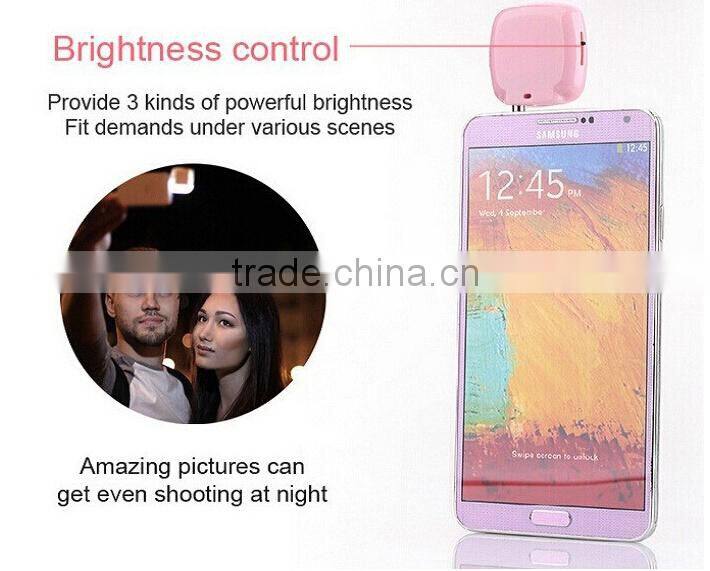 2015 Newest Wholesale portable 3.5mm Audio Jack Fill Light LED Flashlight for Mobile Phone