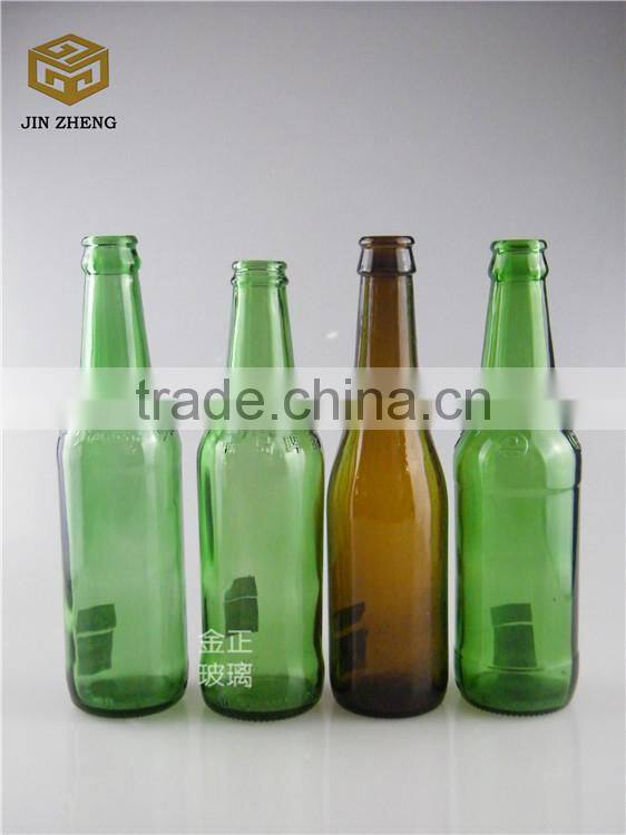330ml dark amber open beer bottle with fridge magnet