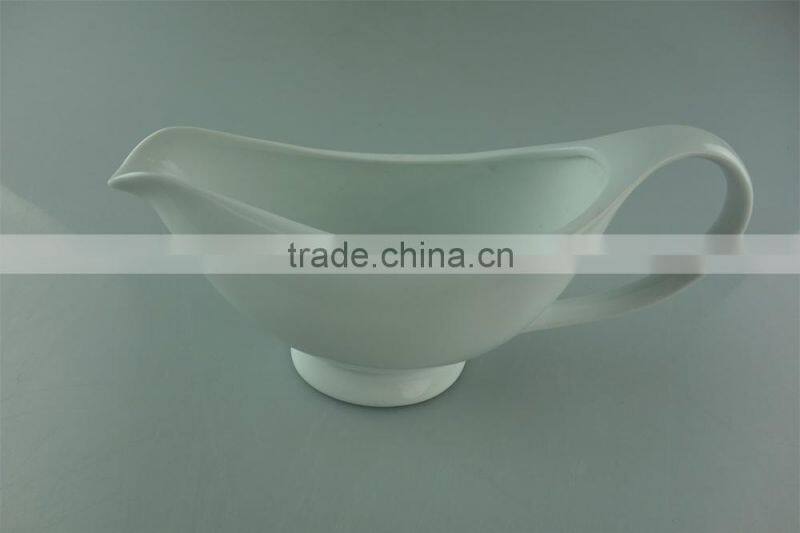ceramic dinnerware type gravy boat,cheap ceramic gravy boat,plain white ceramic gravy boat