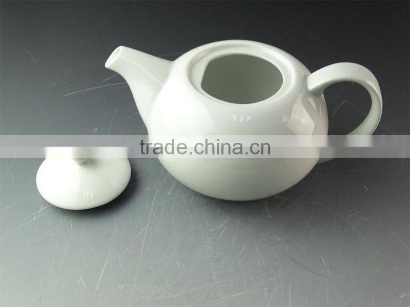 eco-friendly stocklot cheap white porcelain big capacity teapot