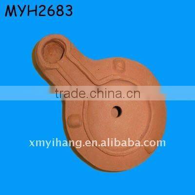 antique Roman clay oil lamp indoor use