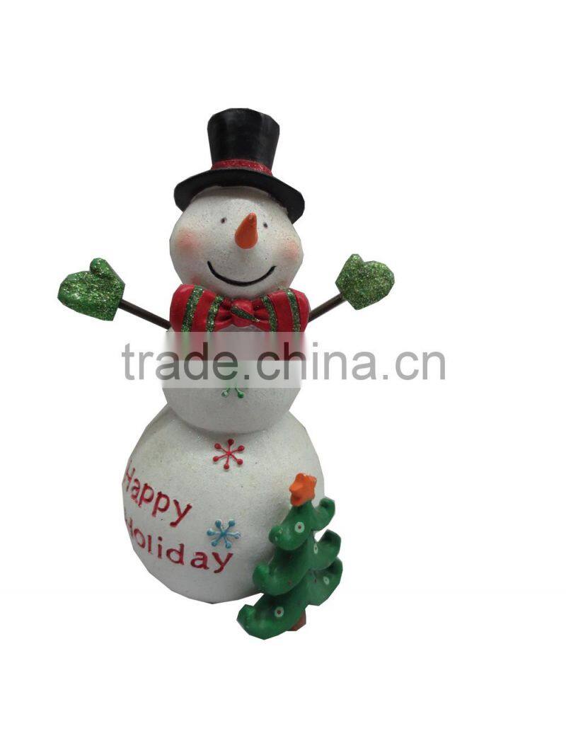 2014 new handmade resin christmas snowmen for sale
