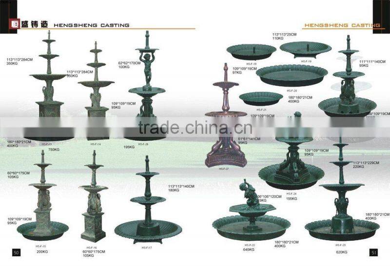 outdoor cast iron fountains
