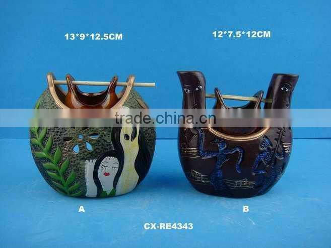 Porcelain wax warmer--Ceramic oil burnerlain--Stoneware active glazed stove,lighted ceramic christmas tree