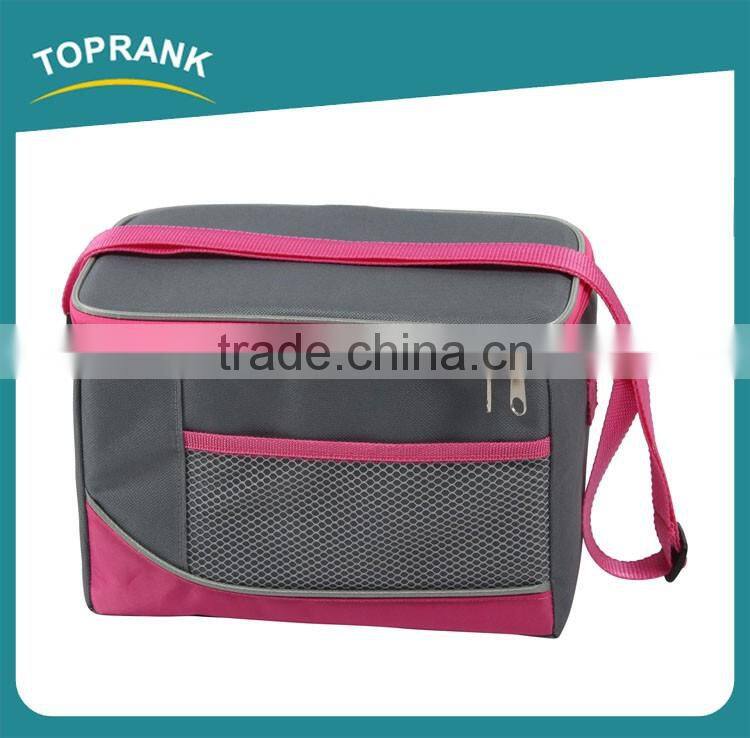 Toprank High Quality Outdoor Promotional Cheap Ball Shape 600D Insulated 6 Can Lunch Cooler Bag With Zipper