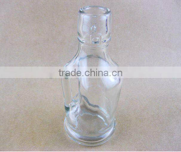 Glass bottle with handle ,glass oil and vinegar bottle with handle ,glass bottles for oil