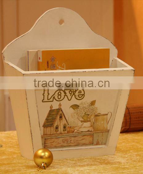 wooden wall-mounted flowerpot multi-functional wooden flower pot