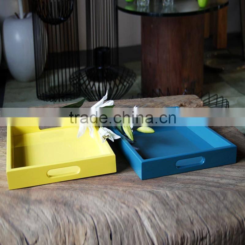 custom colorful wooden storage trays