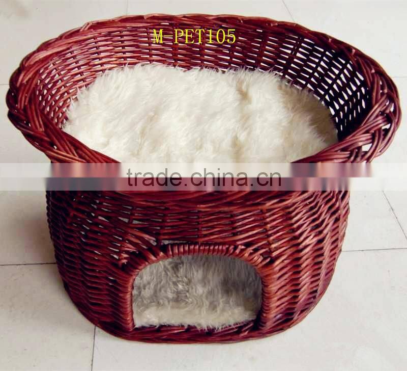 Beautiful M-PT010and comfortable willow pet product & wicker pet house & cheap wicker cat cages