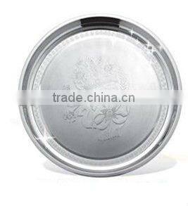 Elegant stainless silver plate for hotel using and low price