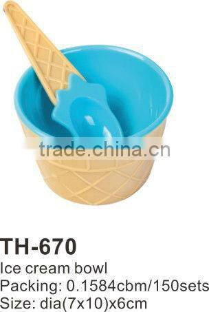 ice cream bowl with spoon