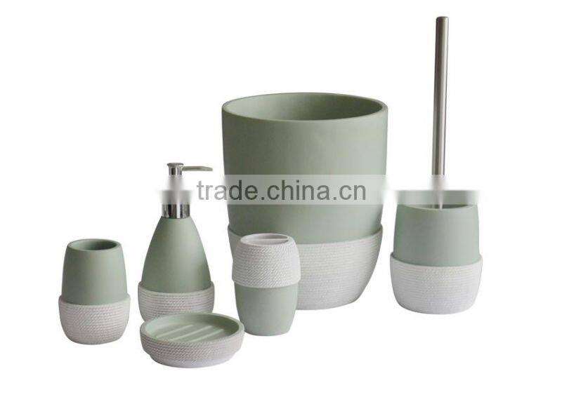 White Metal Bath Concrete Bathroom Accessory Sets