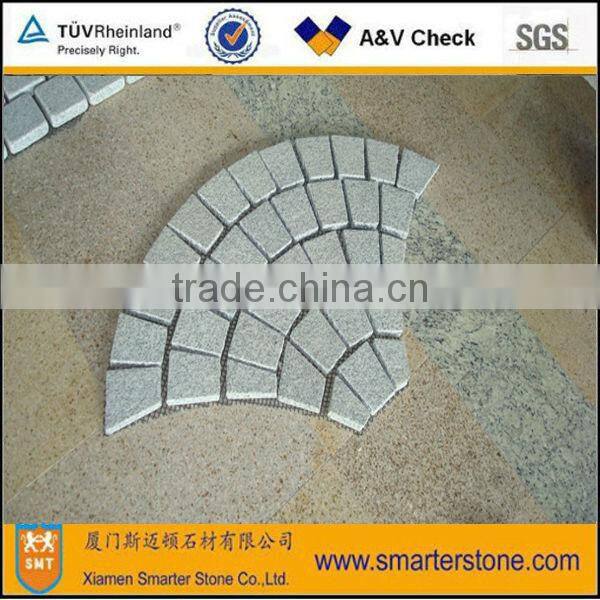 Natural stone paving tsone for driveway porphyry paving on mesh