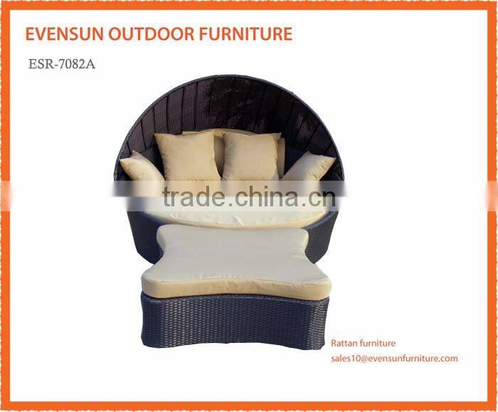 weatherproof and fireproof outdoor synthetic rattan Lounger Sofa