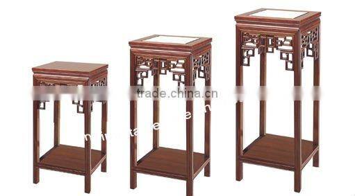 tall antique display wood flower stand