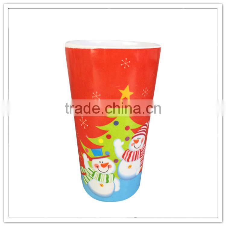 Fiestaware products unbreakable snowman print red round christmas cup