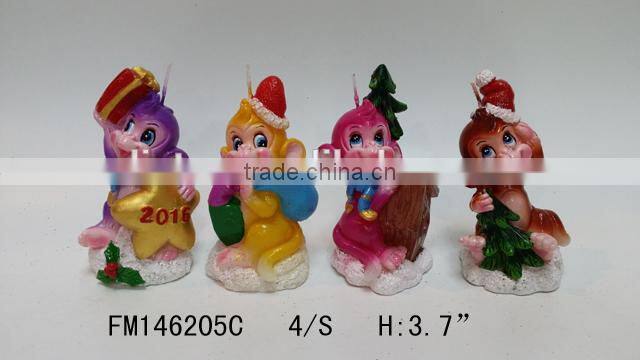 high quality lovely monkey shape candle wholesale for 2016 new year gift