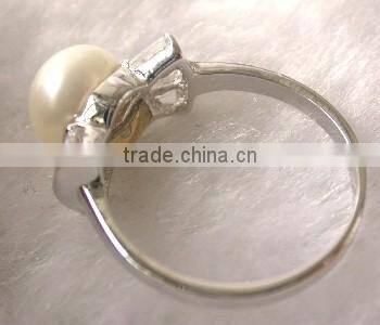 2014 latest fashion round pearl Tahitian Pearl Ring