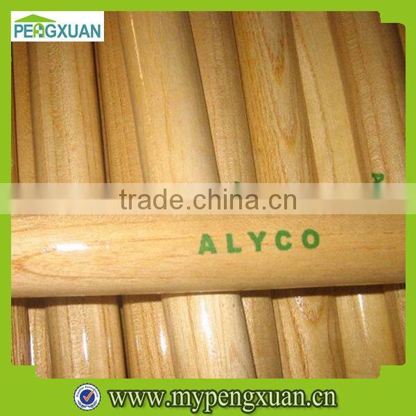 Italian thread 110 120 130 150cm long round varnished wooden broom handle for sale