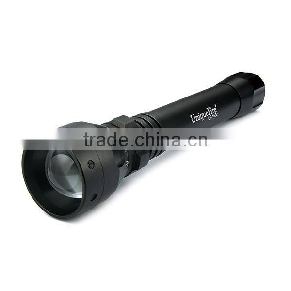 Uniquefire 2x 18650 battery 38mm zoom lens 850nm ir flashlight uf1502