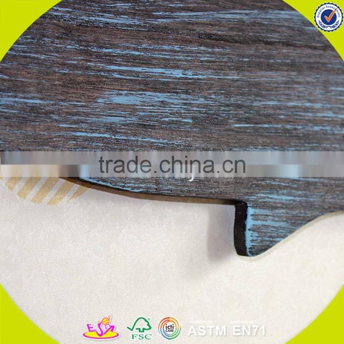 2017 New design home decoration wooden wall decor top fashion whale shape wooden wall decor W09D017