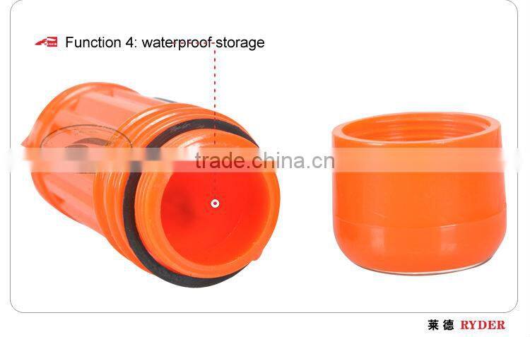 5 in 1 Orange Plastic Whistle