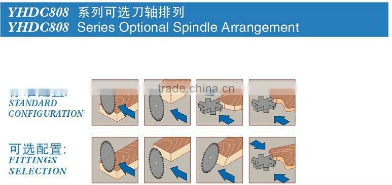 EUROPEAN QUALITY CE woodworking double end tenoner machinery YHDC808