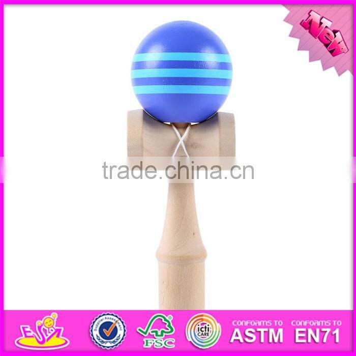 2017 New design funny children wooden toy kendamas for sale W01A192