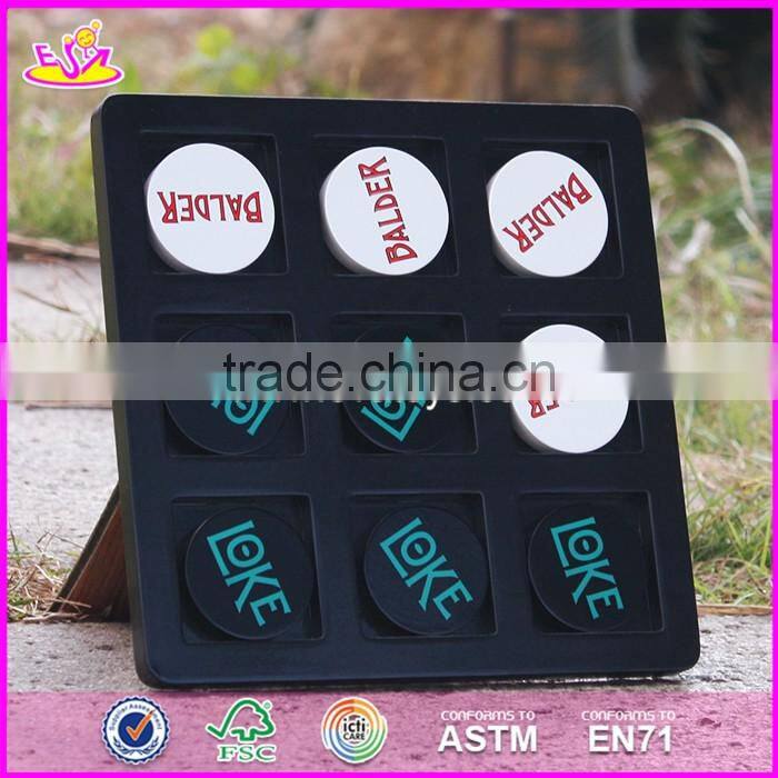 2017 New design children educational wooden noughts and crosses game W01B036