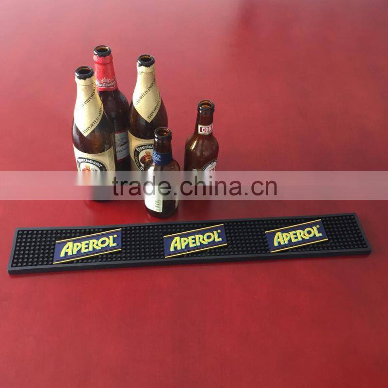 high quality durable 3D logo pvc bar mat rubber bar mat
