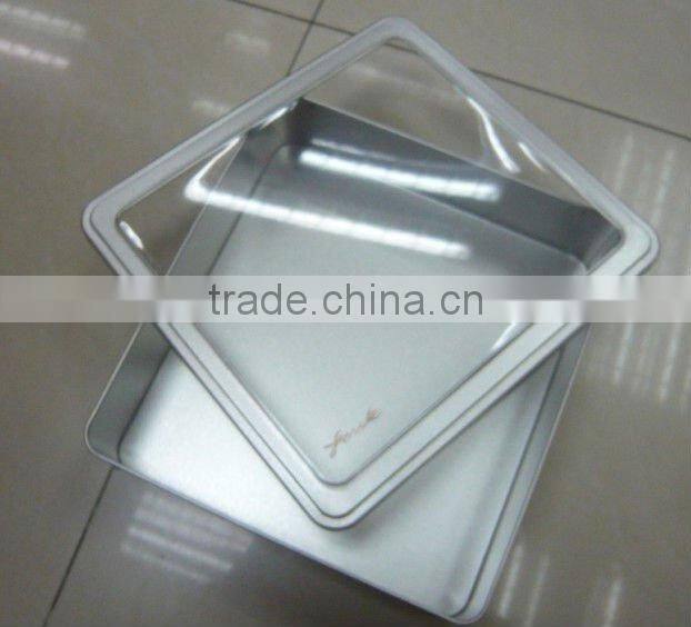 Plain Tin box with Clear PET Window