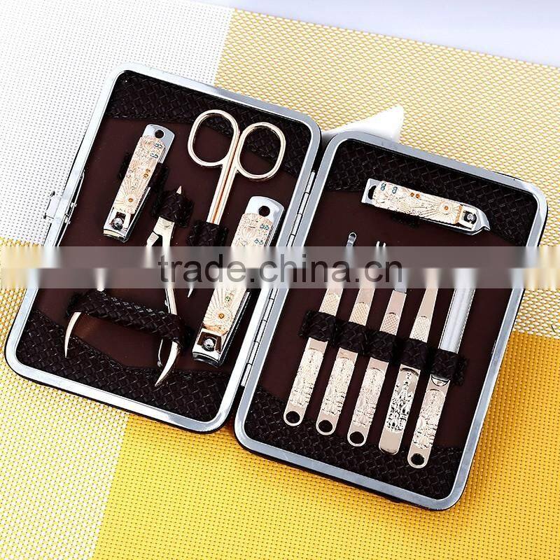 10pcs set men beauty equipment nail clippers manicure set