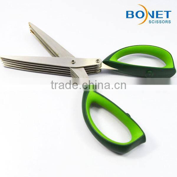 SHS0001/S97016 LFGB qualified kitchen herb multi blade scissors