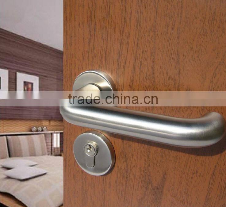 Stainless steel tube entry lever handle, door handle lock