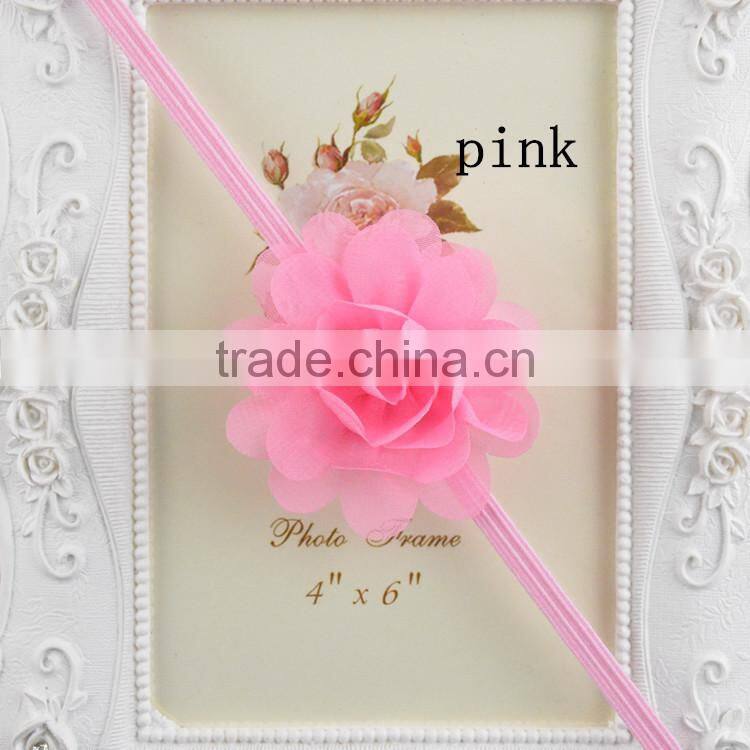 2015 Girl's Head Accessories Turban Headband Baby Flower Elastic Hairband Daisy Flower Lace Headband For Kids