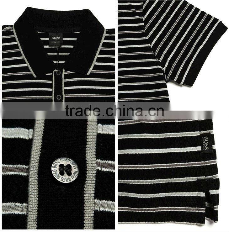 Branded stripe polo shirt/Striped shortsleeves polo shirts/branded polo shirts for men