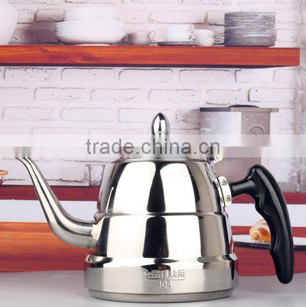 304 Stainless Steel Mirror Polished Cooking Teapot Tea Kettle for Restaurant
