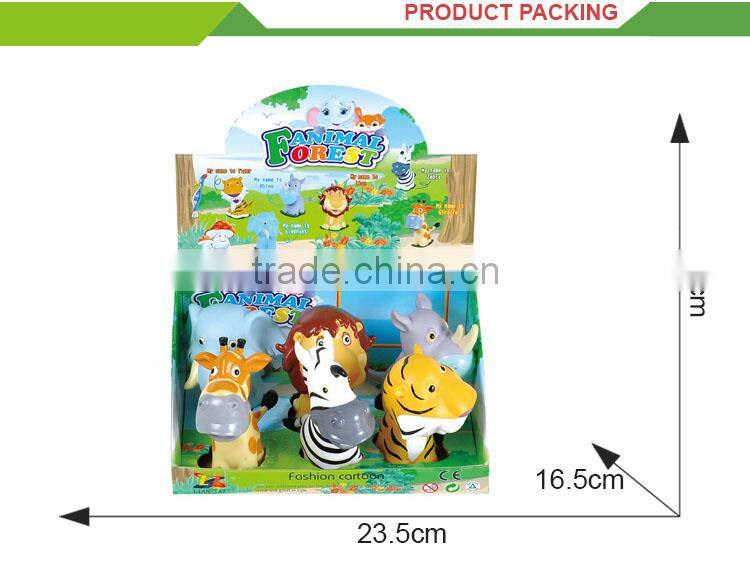 Hot selling kids educational set soft plastic forest animals toys