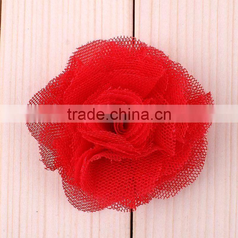 handmade mesh flower clip for kids hair accessories