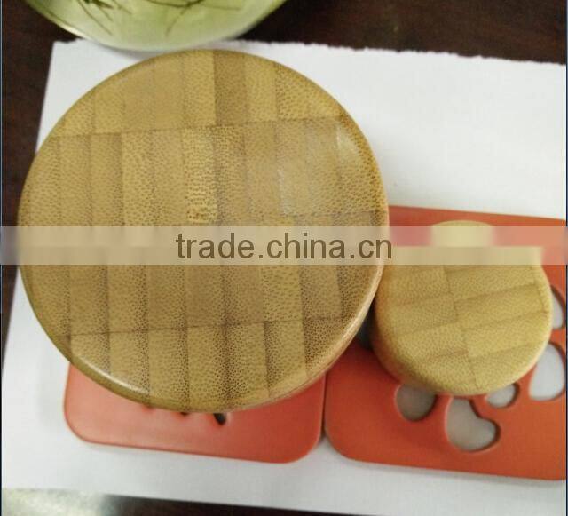 wood bamboo cosmetic packing jar with laser logo